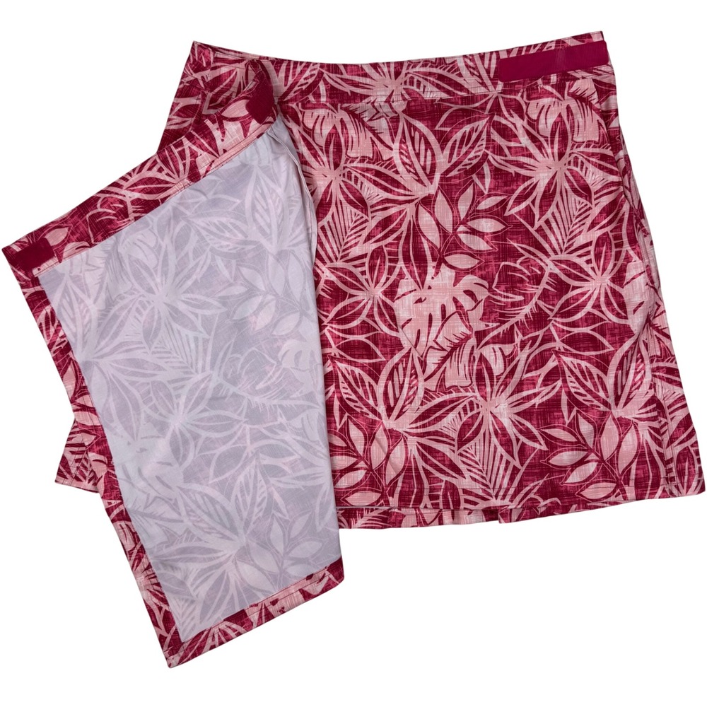 RipSkirt Hawaii Wrap Skirt Tropical Palm Leaf Women Large Pink Swim Cover Up